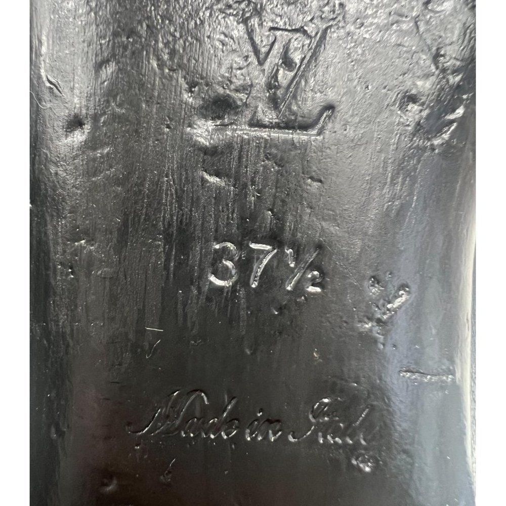 Authentic LOUIS VUITTON Women's Black LV Logo Upper Case Loafers Size EU… - Picture 13 of 15